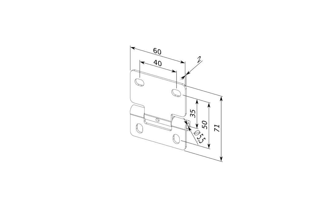 Middle hinge EPCO 42206035M-EP