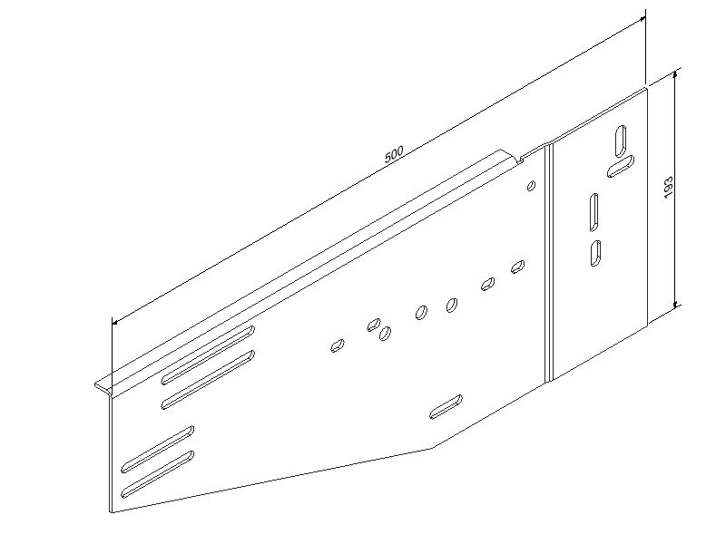 Perforated connection plate 533070
