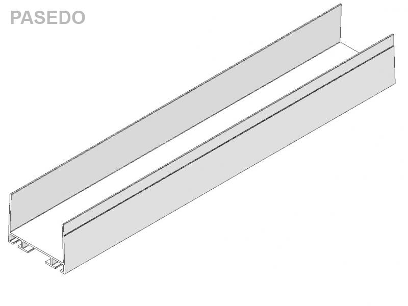 Profilo alluminio superiore-inferiore 2002 Bianco