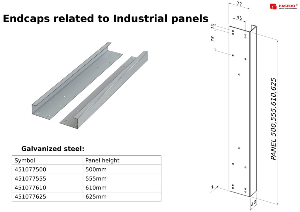 Endkassetten für Industrietore mit Perforation 1,0mm