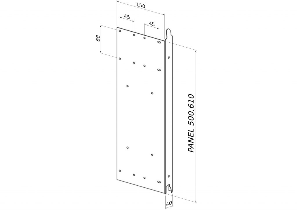 Double side end cap with perforation galvanized 0,7mm