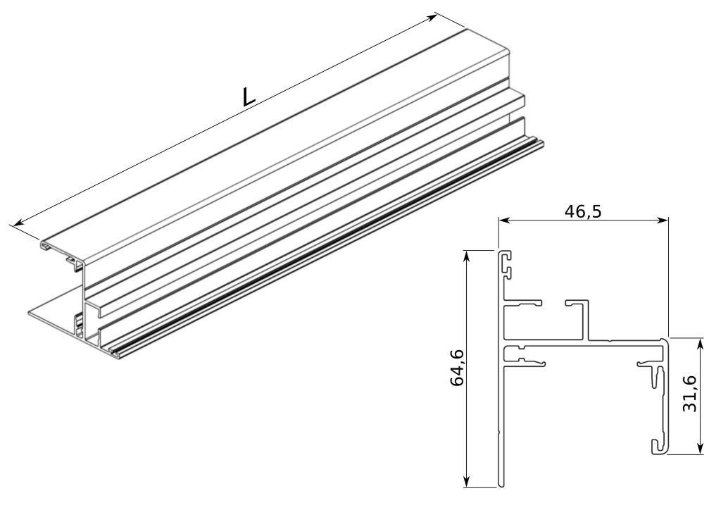 Frame profile for wicket door 21306000AN-Z